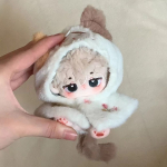 Mažas apsiaustas 10 cm lėlės drabužiai Drabužiai Apranga Gyvūnų tema Medvilniniai lėlės drabužiai Pasipuo&scaron;ti Kawaii lėlė Katės apsiaustas Pasidaryk pats žaislas balta