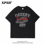 Vasaros mados sunkiasvoriai retro vyri&scaron;ki angli&scaron;kos raidės 100 % medvilnė, marginta apvaliu kaklu Auk&scaron;tos kokybės laisvalaikio fitneso gatvės mar&scaron;kinėliai M