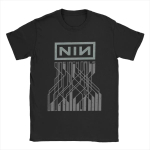 Nine Inch Nails NIN Mar&scaron;kinėliai Vyrams Medvilniniai Juokingi Mar&scaron;kinėliai Apvalia I&scaron;kirpte Mar&scaron;kinėliai Trumpomis Rankovėmis Vir&scaron;ūnės Didelis Dydis S