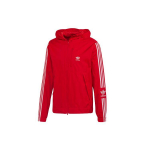 Adidas Originals Trefoil Lock Up WB Striukė su gobtuvu ir pilnu užtrauktuku Vyri&scaron;ka Vir&scaron;utinė apranga Ry&scaron;kiai rožinė Fluorescentinė FM3816 XL