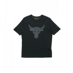Under Armour UA X Project Rock Brahma Bull trumpomis rankovėmis mar&scaron;kinėliai vyrams Juodi 1351582-001 S