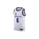 Nike LeBron James L.A. Lakers Dri-FIT mar&scaron;kinėliai Balti Unisex Streetwear DO9597-101 XXXL