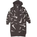 Nike Sportswear Phoenix Cozy Boucl&eacute; Visas ra&scaron;tas Su gobtuvu Laisvas ilgas megztas megztinis Moteri&scaron;kas megztinis Vidutinio pilkumo FD4283-254 M