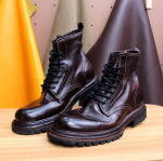 Madingi Goodyear Pure Rankų darbo Arklienos Odos Batai Vyrams ir Moterims, Suvarstomi, &Scaron;ilti ir Patogūs, Auk&scaron;tos Klasės 38 kava