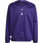 Adidas Originalūs SS25 Real Madrid Terrace Icons Treniruočių vir&scaron;us Vyri&scaron;ki vir&scaron;utiniai drabužiai Violetinė JF2578 2XL