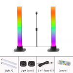 I&scaron;manus RGB muzikos ritmo LED &scaron;viesos baras su programėlės valdymu, garso fiksavimo aplinkos lemputė žaidimų stalui, televizoriaus foniniam ap&scaron;vietimui, namų kino kambario dekoravimui
