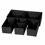 Sulankstomas drabužių spintos stalčių organizatorius: Neaustinis laikymo dėžė drabužiams ir apatiniam trikotažui 12-piece set (4 large + 4 medium + 4 small) pilka spalva