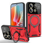 Luxury Armor Magsafe belaidžio įkrovimo dėklas, skirtas Redmi Note13 Pro Plus Note 13 4G 5G magnetinio žiedo laikiklio buferio dangtelis RM Note 13 Pro Plus žalia