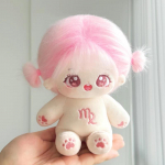 20 cm Kawaii pliu&scaron;inė medvilninė lėlė Miela, žavinga, nuoga, pliu&scaron;inis žaislas, &bdquo;pasidaryk pats&ldquo; zodiako idolo lėlės mergaitėms, vaikams, merginoms, kolekcijos dovana without skeleton