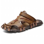 Mikropluo&scaron;to Oda Vasarinės Kvėpuojančios Laisvalaikio Įslystamos Plok&scaron;čiapadės Vyri&scaron;kos Basutės Paplūdimio Sandalas Vyri&scaron;ki Batai Sandalės Sandalen Heren Komfortas Mink&scaron;tos 38 chaki