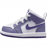 Air Jordan 1 Mid TD Dusty Amethyst Kūdikio sportbačiai Violetiniai Balti Court-Purple DQ8425-500 23.5