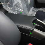 Automobilio priedai Centrinės konsolės dangtis porankio dėžutės odinis dangtelis lipduko apdaila Toyota Prius 2010 2011 2012 2013 2014 2015 m.
