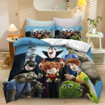 Hotel Transylvania Antklodės užvalkalas Drakula Animacinis mi&scaron;kas Poliesteris Suaugusiųjų dovana 2/3 vnt. Patalynės komplektas EU Single(135*200cm)3pcs gray
