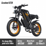 Elektrinis dviratis Coswheel GT20 PRO su dviem 3000W varikliais, bekelės elektrinis motociklas, 48V 40AH dviguba baterija, MTB didelės padangos Ebike