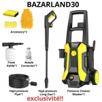 Auk&scaron;to slėgio ploviklis - BAZARLAND30 - 2200W - 2600 PSI - Reguliuojamas 180&deg; purk&scaron;tukas - Elektrinis geltona