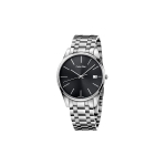 Calvin Klein Ck Kvarcinis Time Memory serijos laikrodis Kvarcinis mechanizmas Nerūdijančio plieno apyrankė Juodas ciferblatas Vyri&scaron;ki laikrodžiai K4N21141 Black Dial