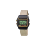 CASIO Custom Collection Kvarcinis Mechanizmas Nailoninis Dirželis Laikrodis Vyri&scaron;ki Laikrodžiai Juodas Ciferblatas F-91WG-9(Watch5--) Light Green Dial black