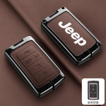 Skirta Jeep Metalo Odos Automobilio Nuotolinio Rakto Dėklas Dangtelis Korpusas Skirta Jeep Grand Cherokee Wagoneer Obsidian II 2021 2022 2023 Raktų Pakabukas A