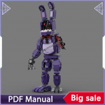 Konstruktoriaus kaladėlių rinkinys Withered Bonnie figūrėlės priedas dekoracija suaugusiems kaladėlės Dekoracija Kalėdinė dovana