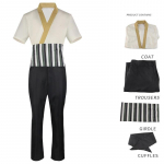 Anime filmas Zoro Cosplay Kostiumas Tiesioginio veiksmo Cosplay Top Pants pilnas komplektas Helovino karnavalo vakarėlio kostiumas vyrams S black