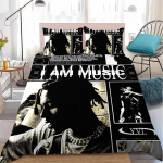 P-Playboi Carti A&Scaron; ESU MUZIKA Užvalkalų rinkinys Namų stiliaus patalynė Mink&scaron;tos skalbiamos medvilnės Lova 3 dalių rinkinys Studentų bendrabučio dovana 135x200cm gray