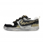 Nike Court Borough Auksinio Leopardo Žemo Profilio Riedlentės Batai Vyri&scaron;ki Juodi Balti 838937-102(Komanda332-) 46