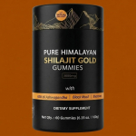 Himalajų Shilajit Auksiniai Gyvybingumo Gumukai (3000 mg) | 60 veganinių žolelių gumyčių 1pack