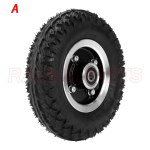 200X50 Ratlankiai 8X2 Padanga ir vidinė kamera Elektriniam paspirtukui Vežimėliui Sunkvežimiui Pneumatiniam vežimėliui A wheel black