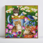 &bdquo;Pasidaryk pats&ldquo; deimantiniai paveikslai &bdquo;Animal Cat&ldquo; Viso ekrano i&scaron;pardavimas Siuvinėjimo deimantinės mozaikos nuotraukos 30x30CM