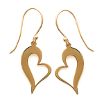 Les Tr&eacute;sors De Lily [F6452] - Boucles Plaqu&eacute; Or 'Love' Dor&eacute; - 26x13 mm auksas