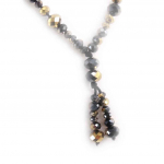 Les Tr&eacute;sors De Lily [J7955] - Collier 'Mineralia' noir dor&eacute; juoda