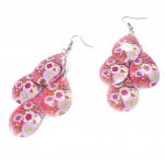 Les Tr&eacute;sors De Lily [J8687] - Boucles Cr&eacute;ateur 'Liberty' rose