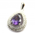 Les Tr&eacute;sors De Lily [M9580] - Pendentif Argent 'Sissi' am&eacute;thyste