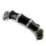 Les Tr&eacute;sors De Lily [N1606] - Bracelet Cr&eacute;ateur 'Scarlett' noir argent&eacute; juoda