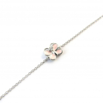 Les Tr&eacute;sors De Lily [N5375] - Bracelet Argent 'Papillons' rose argent&eacute; (rhodi&eacute;)
