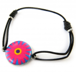 Les Tr&eacute;sors De Lily [N7329] - Bracelet fantaisie 'Kilimanjaro' rose bleu