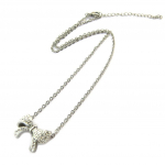 Les Tr&eacute;sors De Lily [P2561] - Collier Argent 'Noeud Romantique' blanc argent&eacute;
