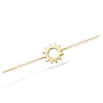 Les Tr&eacute;sors De Lily [Q6852] - Bracelet Plaqu&eacute; or 'Soleil' dor&eacute; - 12 mm