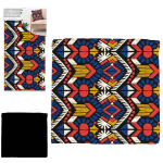 Les Tr&eacute;sors De Lily [Q5514] - Housse de coussin cr&eacute;ateur 'Boho' marine orange (ethnik) - 40x40 cm mėlyna