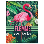 Les Tr&eacute;sors De Lily [Q6551] - Plaque m&eacute;tal humoristique 'Messages' (Flemme en rose) - 40x30 cm