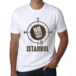 Vyri&scaron;ki vintažiniai mar&scaron;kinėliai Grafiniai mar&scaron;kinėliai No Wrong Way Istanbul White XS balta
