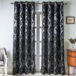 1vnt žakardo balkono durys, 40% pusiau užtemdytas langas, žiedo tipo užuolaidos, skirtos svetainei Lozujoju namų dekoravimui W200cm x L270cm