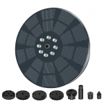 Saulės energijos &scaron;altinio siurblys 3 W saulės energija varomas lauko pauk&scaron;čių vonios fontanas 7 pur&scaron;kimo ra&scaron;tų vandens siurblys su