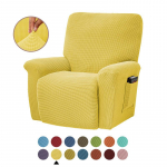 Madingi atlo&scaron;imo sofos užvalkalai Elastingi fotelio sofos užvalkalai elastingi mink&scaron;ti sofos kukurūzų branduoliai užvalkalai kėdžių užvalkalai 4PCS citrina