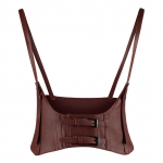 Moteri&scaron;kas korseto diržas PU odinė elastinga Cincher liemenė platus juosmens juosmens dirželis kava