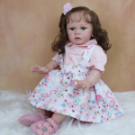 BZDOLL 60 CM 3D dažų oda, mink&scaron;ta silikoninė naujagimio lėlės žaislas mergaitei, kaip tikra 24 colių ilgio plauko princesė Tayra Bebe Boneca