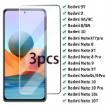 3 vnt grūdintas stiklas, skirtas Redmi Note 9 Pro 9S 9T Note 8 8T 7 10 Pro ekrano apsauga, skirta Redmi 9T 9A 9C 10 8 8A telefono stiklui For Redmi Note 9T gryna