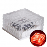 Creative Solid Lengvai montuojamas ledo plytų &scaron;viesus kra&scaron;tovaizdžio saulės vejos lempa kiemui raudona