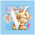 5D &bdquo;pasidaryk pats&ldquo; deimantų pie&scaron;imas Abėcėlė Animacinis filmukas Me&scaron;kiukas 26 anglų raidžių deimantų mozaika paveikslėlis Kalnų kri&scaron;tolas Siuvinėjimas Namų dekoro dovana Full Round 20x30CM