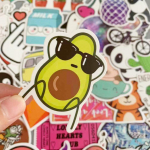 50 vnt animacinių filmų paprasti VSCO Girls Kawaii lipdukai vaikams žaislams, vandeniui atsparus lipdukas ant &bdquo;pasidaryk pats&ldquo; automobilio lipduko 50pcs